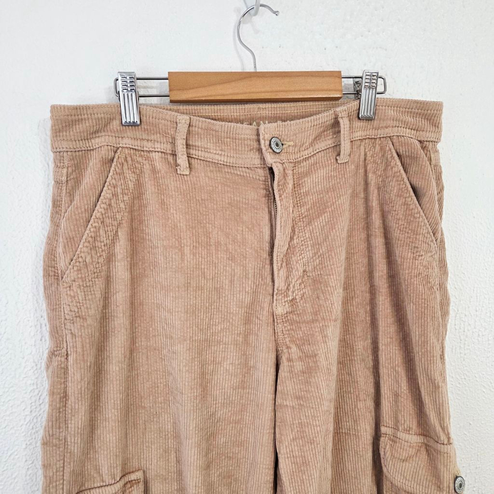 American Eagle Dreamy Drape Stretch Corduroy High-Waisted Baggy Wide-Leg Pants 8 - Picture 4 of 8